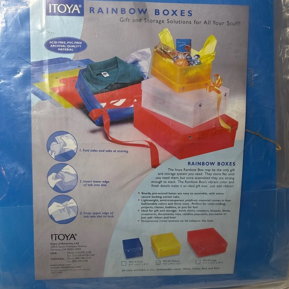 Blue Gift Storage Box 4.5” x9”x11.5”